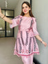 Festive Pink Peplum Fusion Set